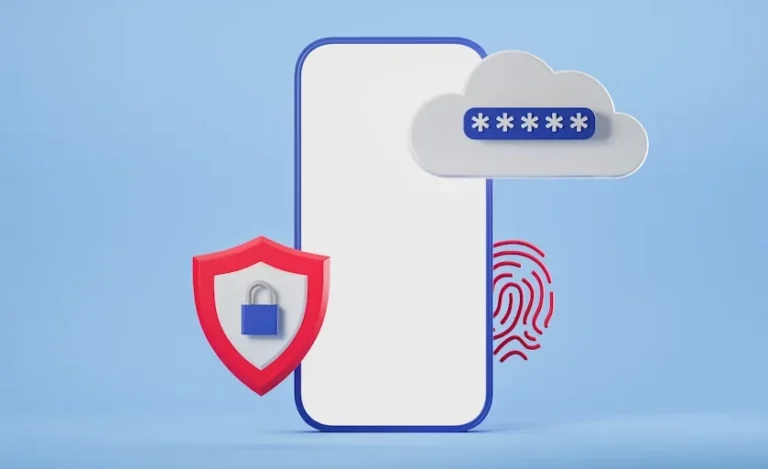 Two-Factor Authentication (2FA) explained with icons representing a password, mobile phone, and security key for secure online login.